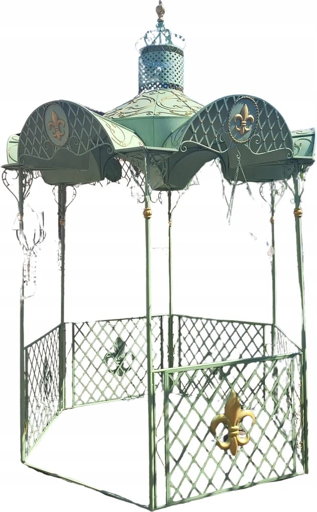 Kovová Záhradná Altánka otvorená