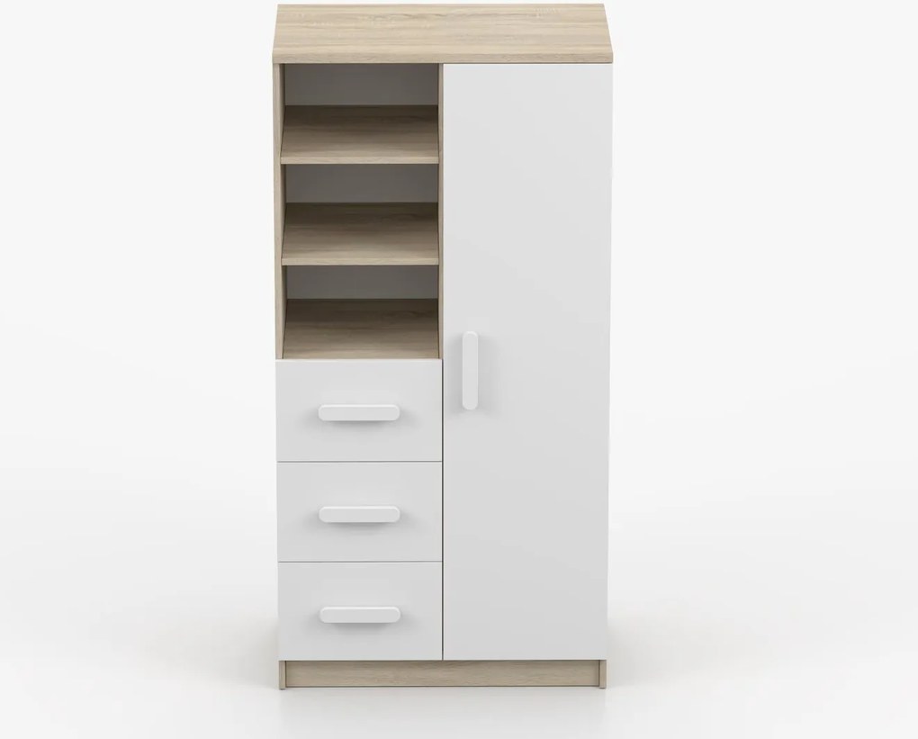 Regál SMYK - dub sonoma/biely (viac variant)