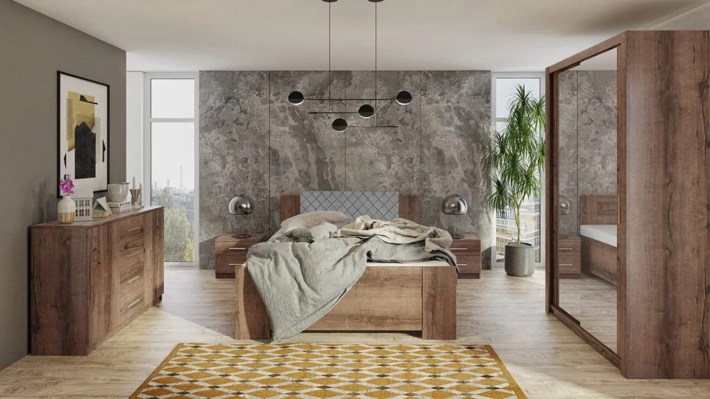 Spálňa Kler II, Farby: biela / biely + ekokoža soft 020 pik