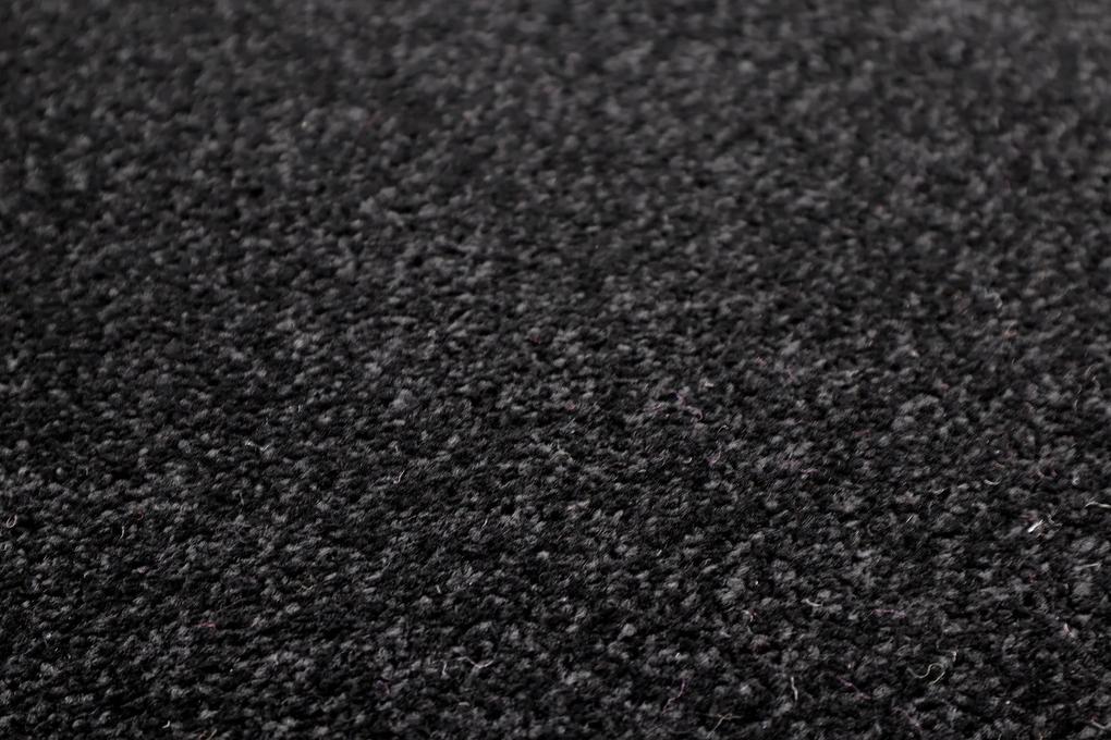 Vopi koberce Kusový koberec Eton čierny srdce - 100x120 srdce cm