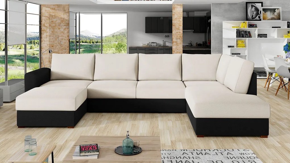 Rohová rozkladacia pohovka Astana Premium, Dostupné poťahy: Zoya 03, Strana: ľavá