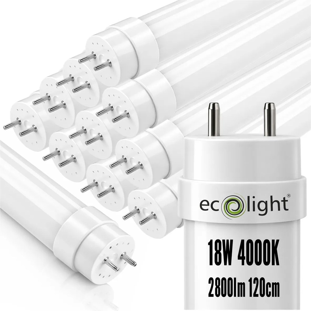 SADA 10x LED trubicové svetlo 120cm 18W 2880lm 4000K