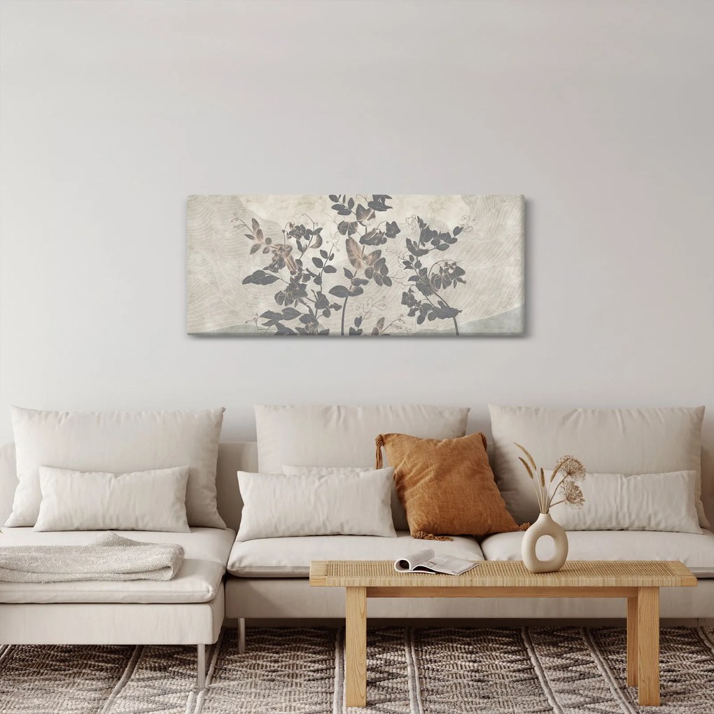 Obraz - Texturované listy (120x50 cm)