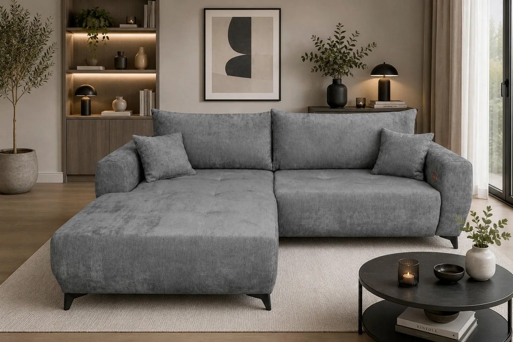 XXXLutz ROHOVÁ SEDAČKA, textil, sivá P & B - Sedačky - 00000F001603