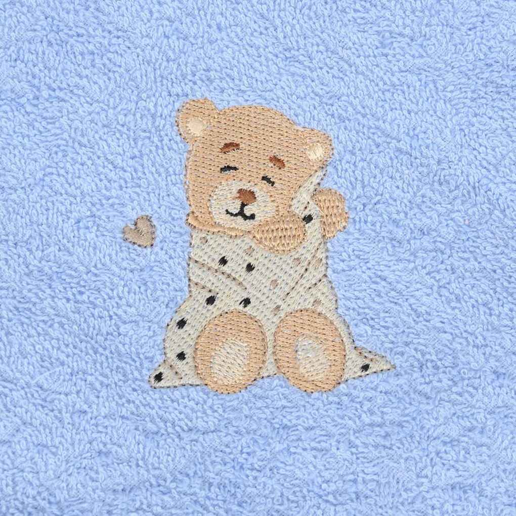 Babymatex Osuška s kapucňou MAXI 100x100 cm - Modrá
