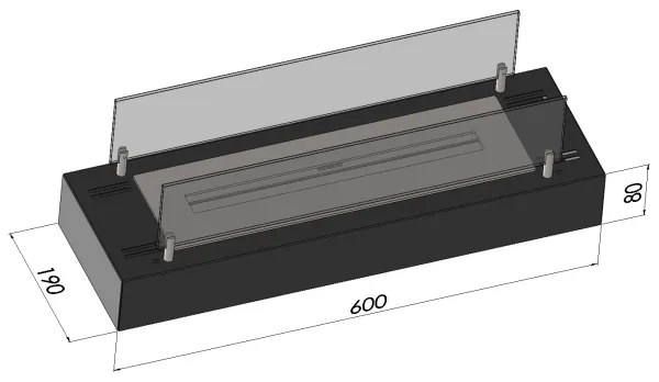 InFire - BIO krb 8x60 cm 3kW čierna