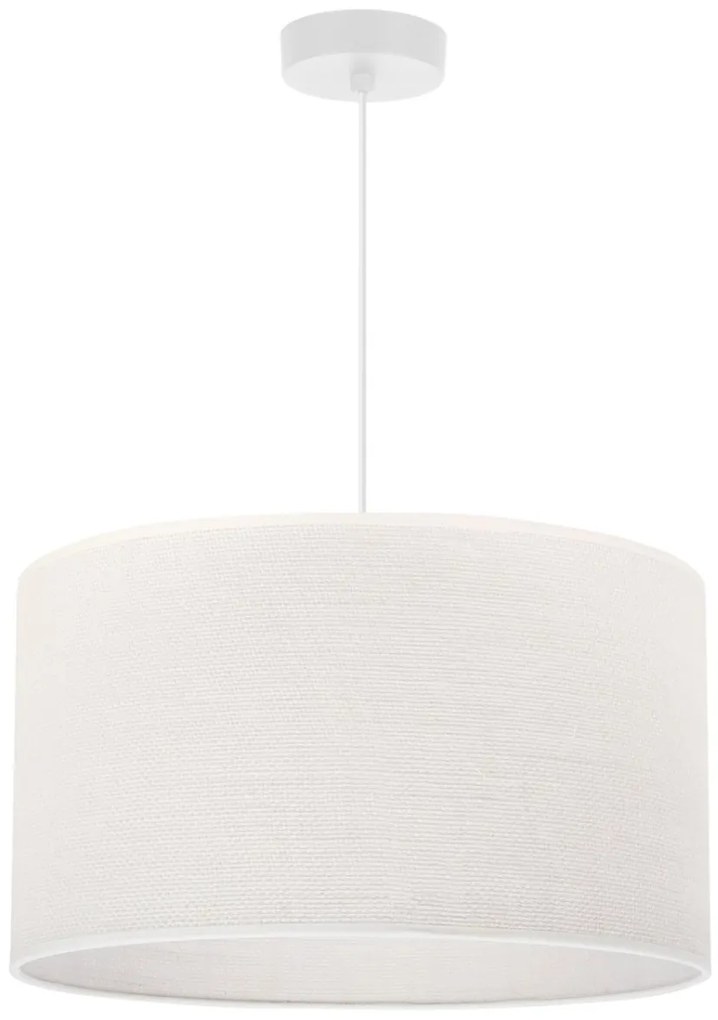 Závesné svietidlo Juta, 1x biele jutové tienidlo, (fi 40cm), w