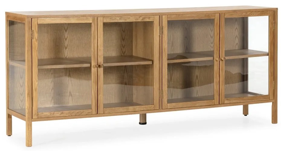 Vitrína v dekore duba v prírodnej farbe 180x80x40 cm Ceci – MOME