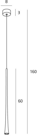 MAXLIGHT P0373 - LED Luster na lanku COFFEE LED/7W/230V pr. 3 cm čierna