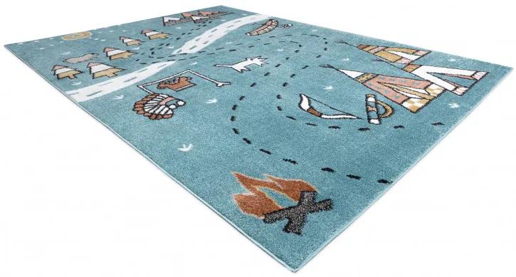 Detský kusový koberec Fun Indian blue - 160x220 cm