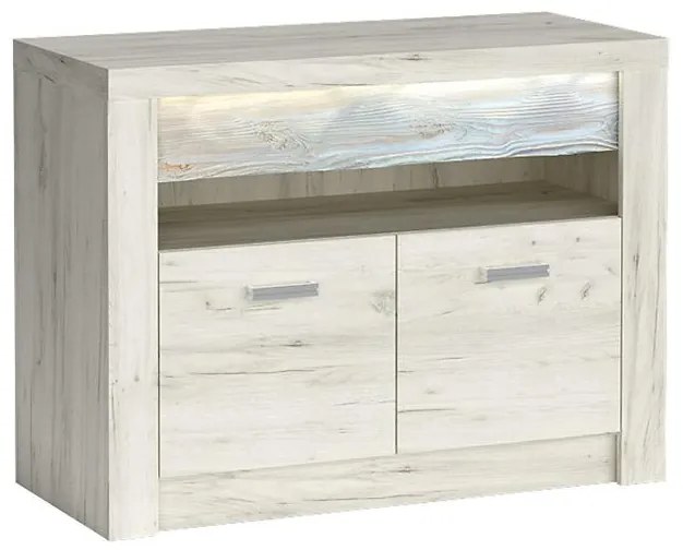 TV stolík Indianapolis I10 kraft biela