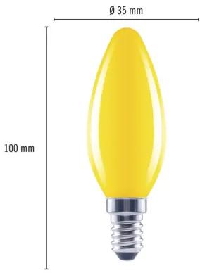 LED žiarovka FLAIR C35 E14 / 2 W žltá