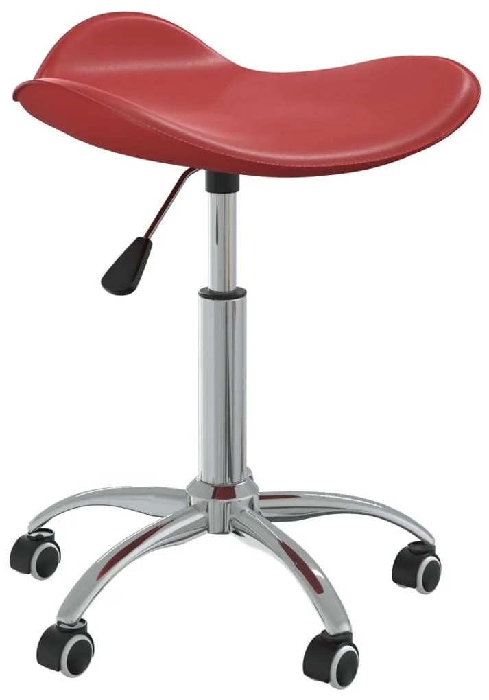 vidaXL Kancelárska stolička vínovo-červená umelá koža