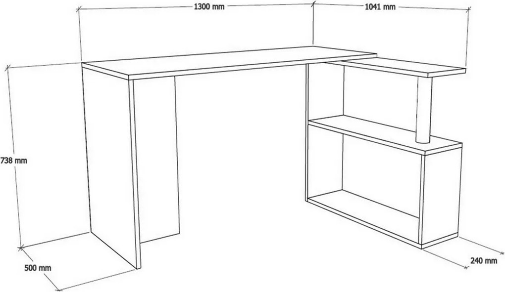 Pracovný stôl Cayko White