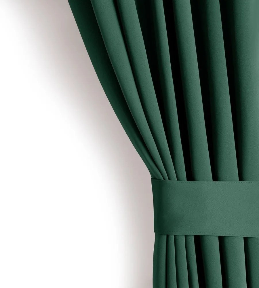 Tmavozelený zatemňovací termo záves 140x270 cm Pleat – Restilo