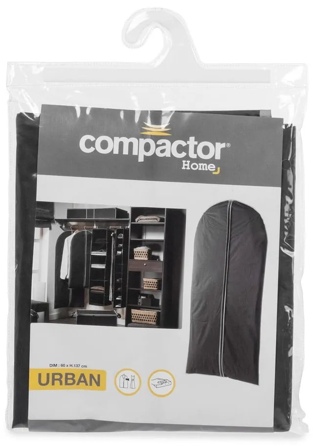 Čierny závesný obal na šaty Compactor Dress Bag