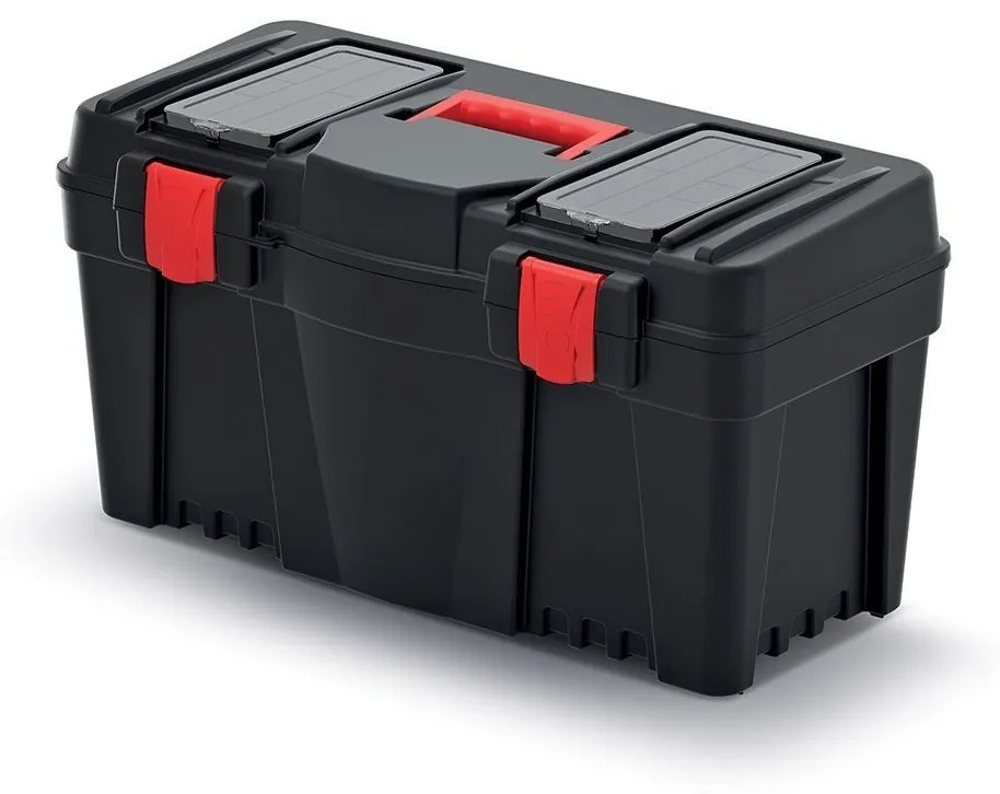 Plastový kufor na náradie CALIDER 59,7 cm čierno-červený