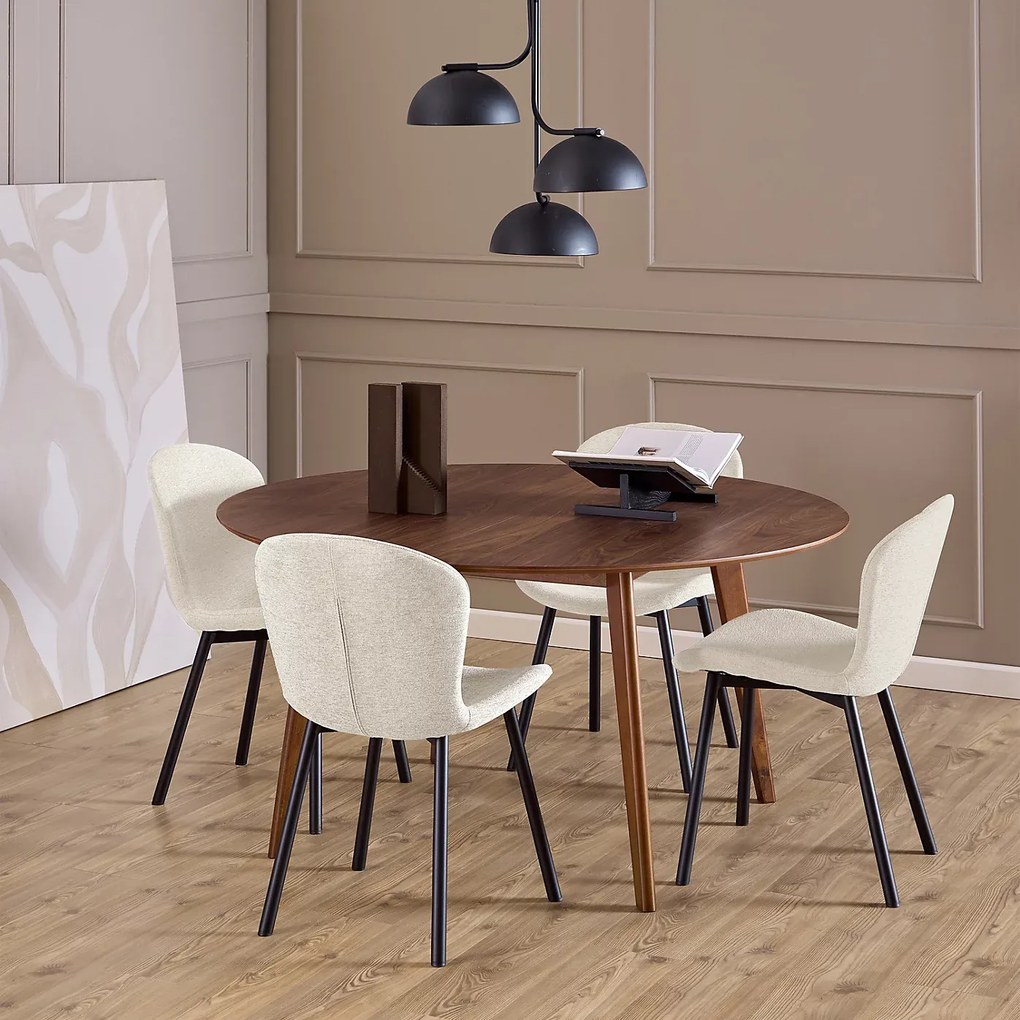 Jedálenský okrúhly stôl Roxby 140 cm orech