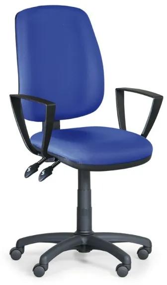 Antares Kancelárska stolička ATHEUS s podpierkami rúk, modrá