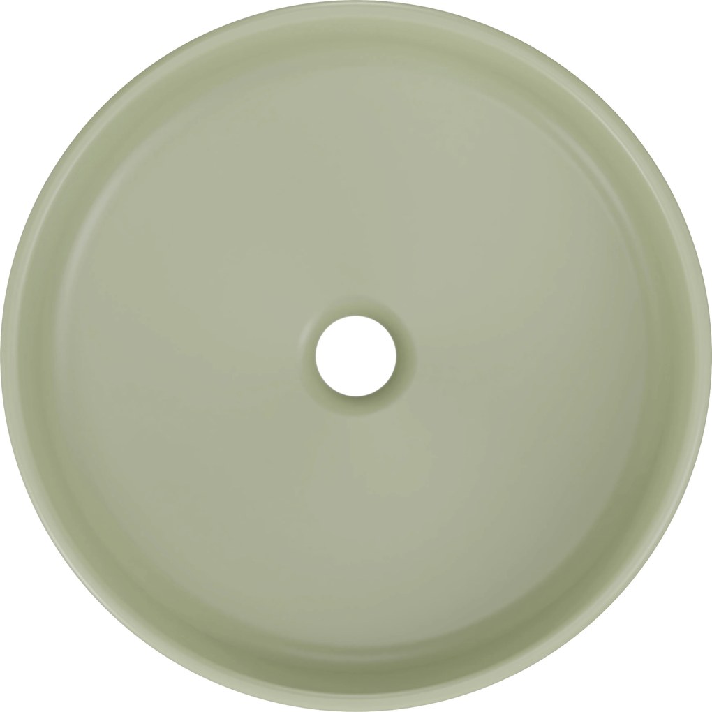 Comad Keramické umývadlo na dosku RIVER 1 OLIVE GREEN MATT UN 40, zelená