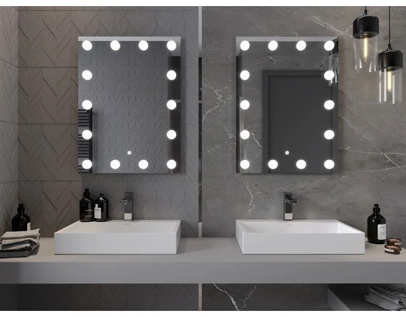 Mexen Dona, LED kúpeľňové zrkadlo s podsvietením 60 x 80 cm, 6000K, ochrana proti zahmlievaniu, 9818-060-080-611-00