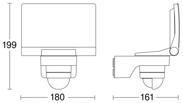 STEINEL 82086 - LED Reflektor so senzorom XLED PROTECT LED/13,6W/230V IP44 čierna