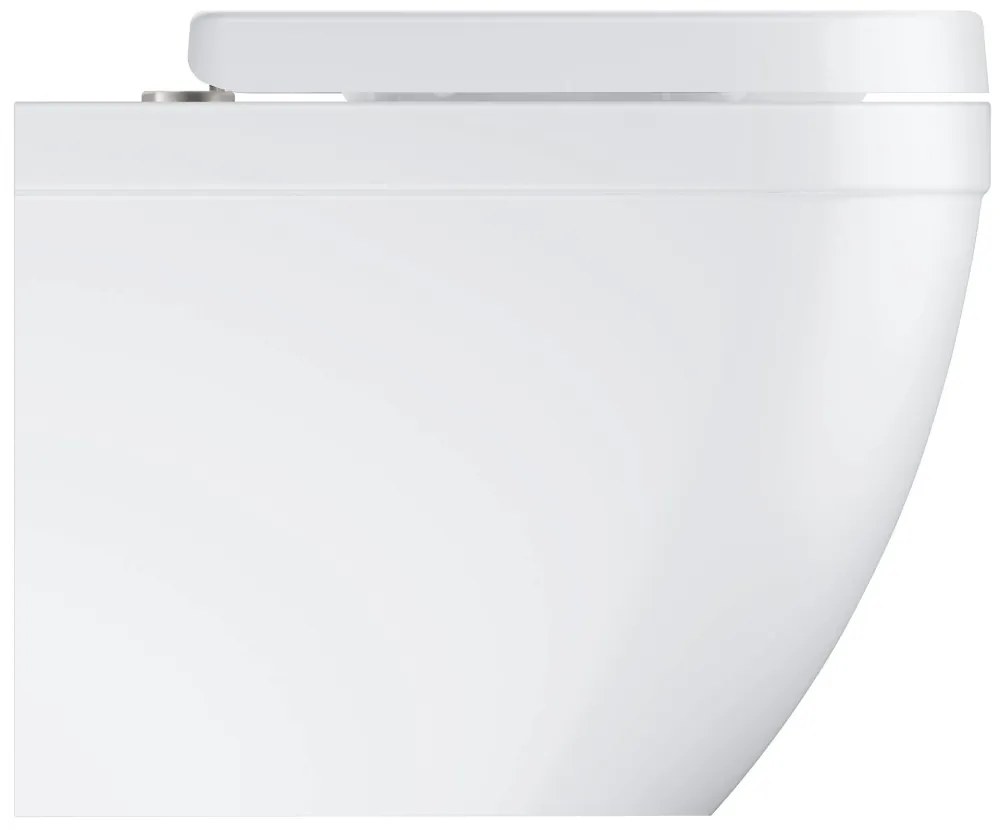 GROHE Euro Ceramic samostatne stojace WC Rimless ku stene, s hlbokým splachovaním, Triple Vortex, 374 x 540 mm, alpská biela, s povrchovou úpravou PureGuard, 3933900H