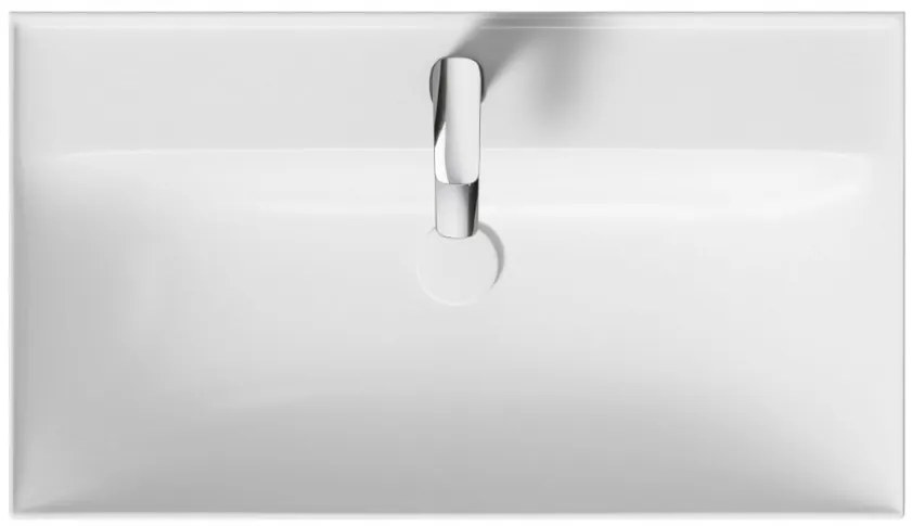 Cersanit Larga, kúpeľňová skrinka s umývadlom 80x45x65 cm, biela lesklá, S801-438