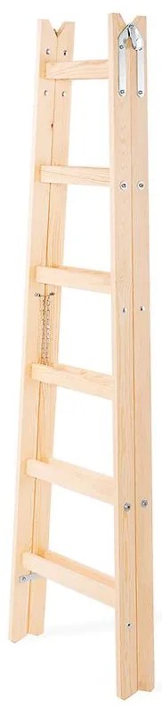 Drevený rebrík dvojstranný 6-stupňový 150 kg