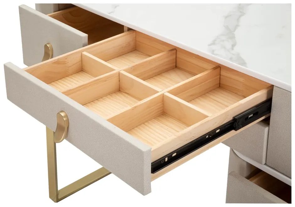 Konzolový stolík v béžovo-zlatej farbe 40x120 cm Beauty – Mauro Ferretti