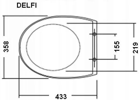 Cersanit Delfi, antibakteriálne sedátko z duroplastu, biela, K98-0001