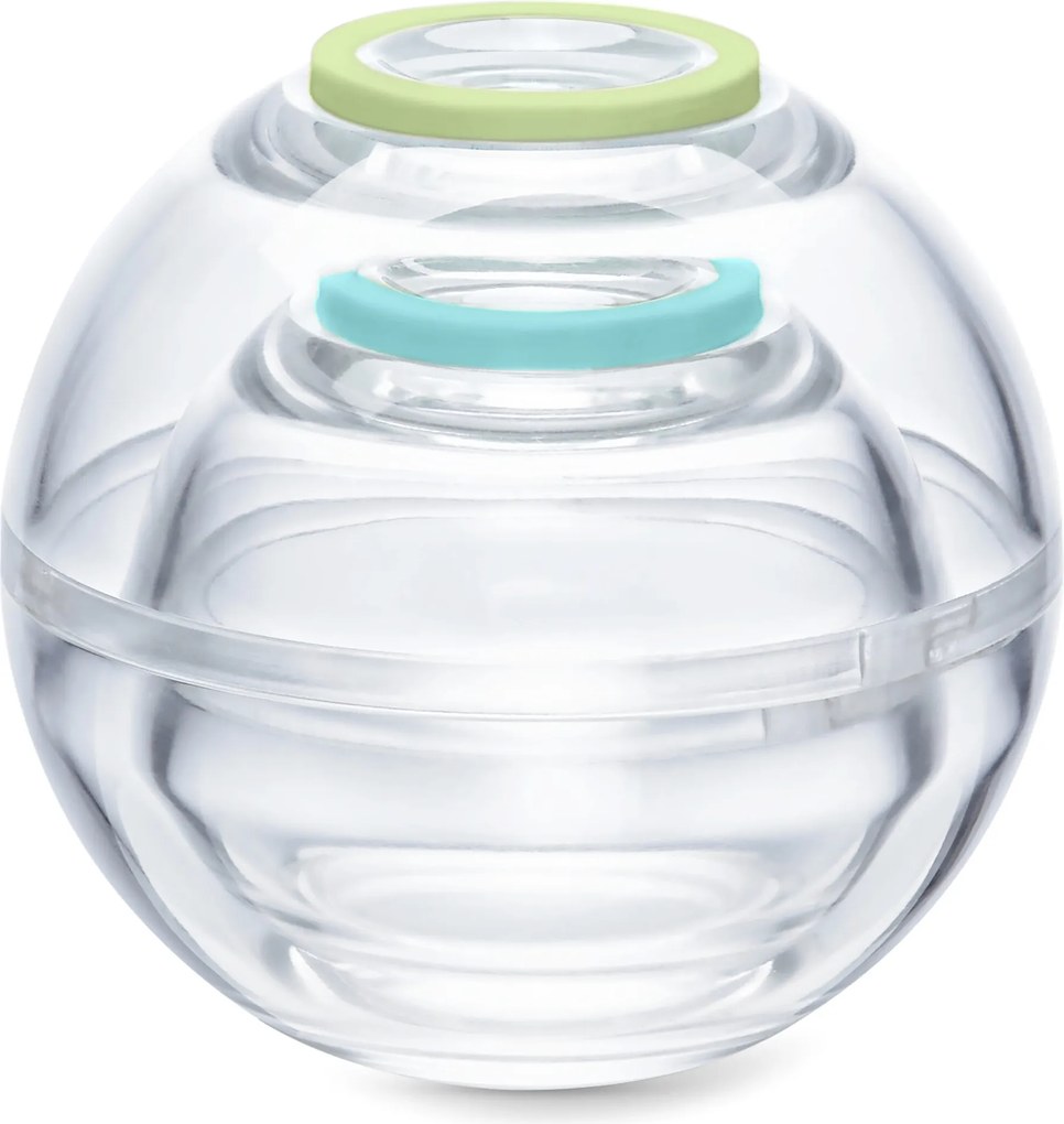 2 guľaté nádobky na uchovávanie potravín