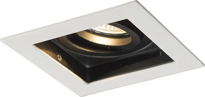 Sada 5 vstavaných bodových svetiel bielych s čiernym - Carree