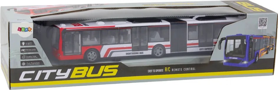 LEAN Toys Mestský autobus s diaľkovým ovládaním RC, červeno-biely