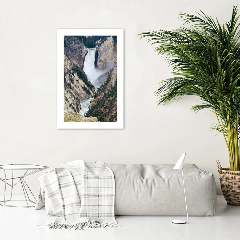 Gario Plagát Veľký vodopád v horách Farba rámu: Bez rámu, Rozmery: 30 x 45 cm
