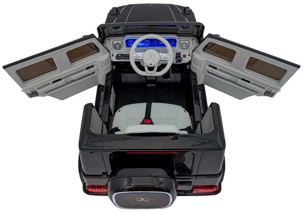 Detské autíčko s elektrickým pohonom 4x4 Mercedes Benz EQG - čierne