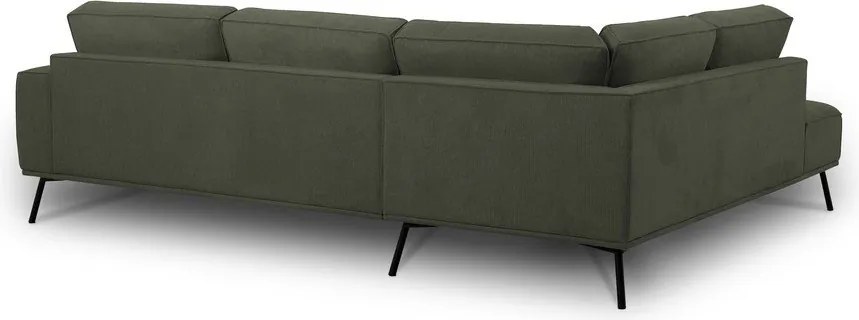 Tmavozelená ženilková rohová pohovka (ľavý roh/do L) Amsterdam – Scandic