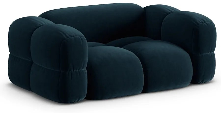 Tmavomodrá zamatová pohovka 180 cm Loretto – Cosmopolitan Design