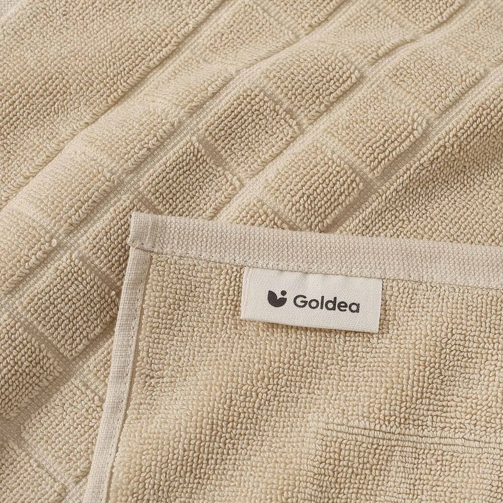 Goldea kúpeľňová froté predložka mozaika – béžová 50 x 70 cm