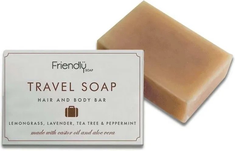 Prírodné mydlo na telo a vlasy na cestovanie Friendly Soap