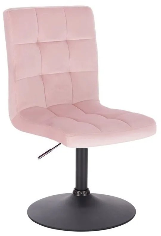 LuxuryForm DESIGN Stolička TOLEDO VELUR na čiernom tanieri - ružová