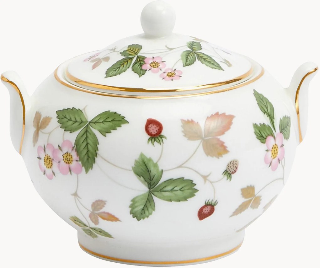Cukornička z jemného kostného porcelánu Wild Strawberry