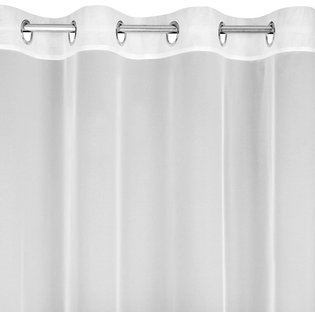ZÁCLONA NA KRÚŽKOCH SYLVI 140X260 CM BIELA