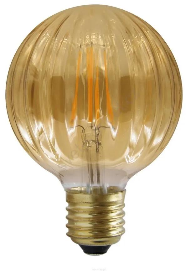 PLX Dekoratívna vintage žiarovka LED DENERYS-A, E27, G100, 4W, 2700K, teplá biela, 450lm, jantárová
