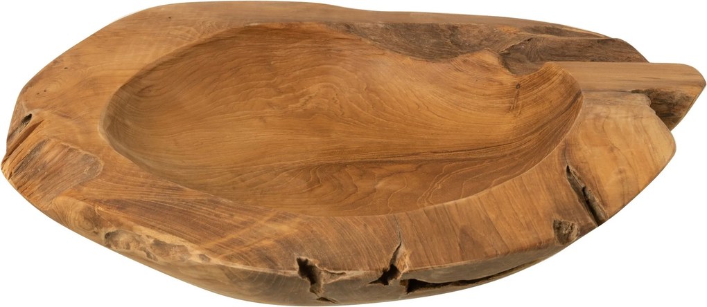 Servírovacia misa v prírodnom tvare z teakového dreva Igor - 43*43*8 cm