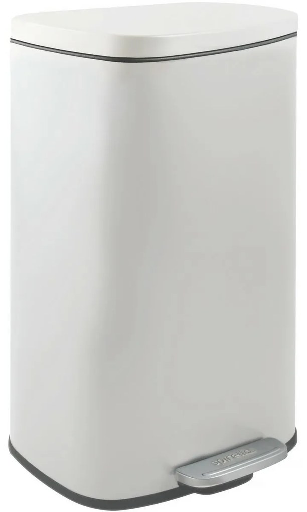 Spirella Pedálový odpadkový kôš soft-close Akira 30 l, matná biela, 30 l
