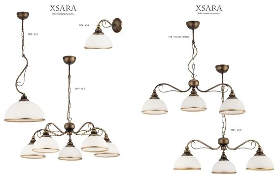 Jupiter XS3B - Závesné svietidlo XSARA 3xE27/60W/230V