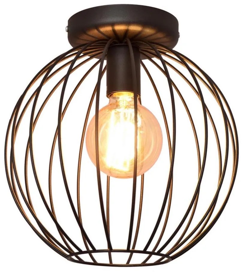 Helam Prisadený luster MERCURE 1xE27/15W/230V pr. 30 cm čierna HE1187