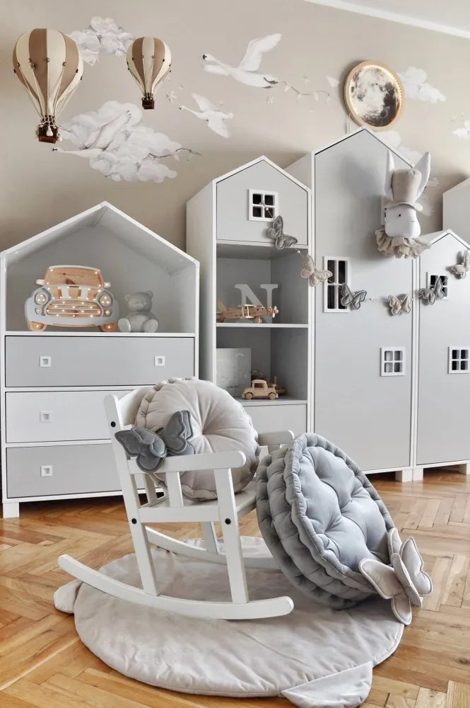 Dekoračný lietajúci balón béžová – dekorácia do detskej izby S-28cm x 16cm