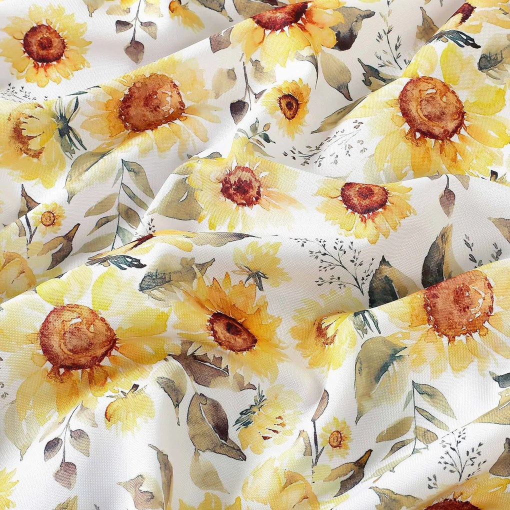 Goldea dekoračná obliečka na vankúš - kvety slnečnice 50 x 50 cm